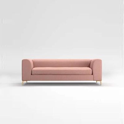 Snuggle 3 Seater Fabric Sofa - Peach - L 233cm x W 95cm x H 76cm