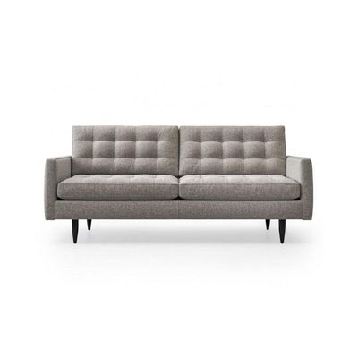 Tranquil Tides 3 Seater tufted sofa Fabric - Gray - L 239cm x W 97cm x H 72cm