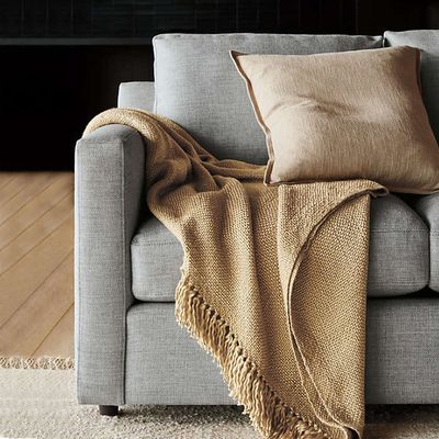 Barret 3 seater Corner sofa sectional fabric with storage - Light Gray - L 228cm x W 160cm x H 91cm