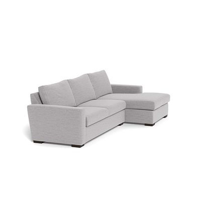 Barret 3 seater Corner sofa sectional fabric with storage - Light Gray - L 228cm x W 160cm x H 91cm
