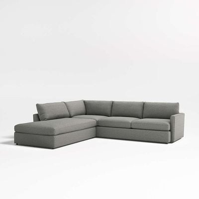 Soft Embrace 5 Seater Lounge Sectional Corner Sofa Fabric - Gray - L 317cm x W 279cm x H 94cm