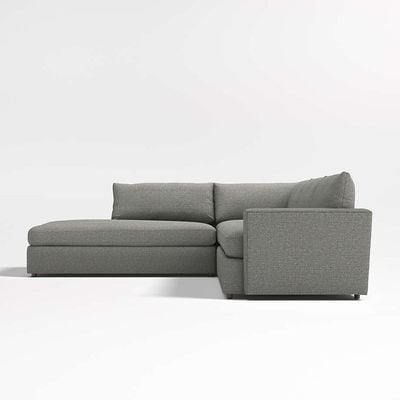 Soft Embrace 5 Seater Lounge Sectional Corner Sofa Fabric - Gray - L 317cm x W 279cm x H 94cm