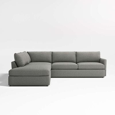 Soft Embrace 5 Seater Lounge Sectional Corner Sofa Fabric - Gray - L 317cm x W 279cm x H 94cm