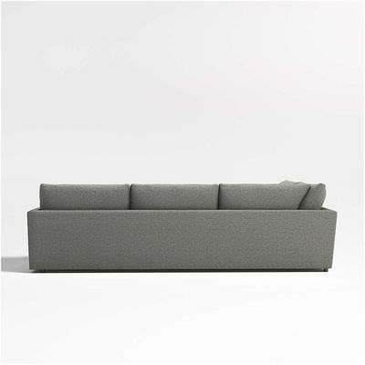 Soft Embrace 5 Seater Lounge Sectional Corner Sofa Fabric - Gray - L 317cm x W 279cm x H 94cm