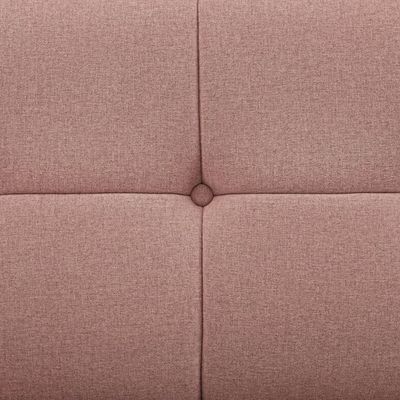 Ardith Wide 3 Seater Sofa Fabric - Peach - L 220cm x W 80cm x H 80cm