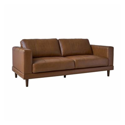 Smarm 3 Seater Pu Leather Sofa - Brown - L 205cm x W 93cm x H 86cm