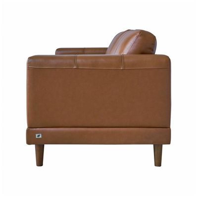 Smarm 3 Seater Pu Leather Sofa - Brown - L 205cm x W 93cm x H 86cm
