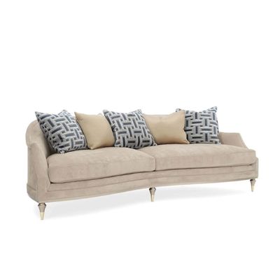 Parries 3+1 Seater sofa with Upholstery Fabric - Beige - L 261cm x W 113cm x H 84cm