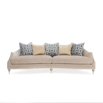 Parries 3+1 Seater sofa with Upholstery Fabric - Beige - L 261cm x W 113cm x H 84cm