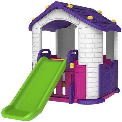 MYTS All in 1 indoor playhouse with slide for kids purple  