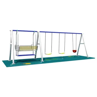 MYTS Outdoor Swing Combo Double swing and 3 play swings for kids with height 2.5 meter