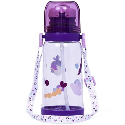 Eazy Kids Water Bottle 600ml wt straw - Purple