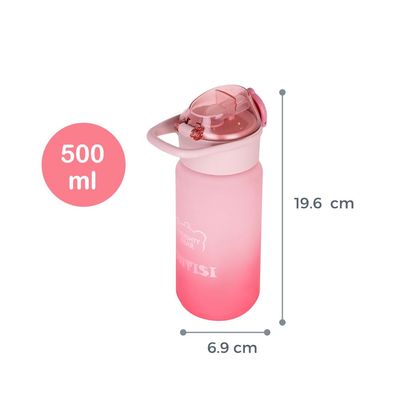 Eazy Kids Water Bottle 500ml wt Handle - Pink