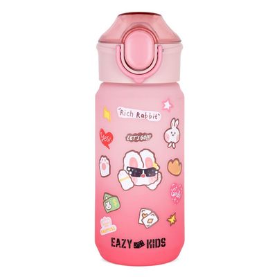 Eazy Kids Water Bottle 500ml wt Handle - Pink