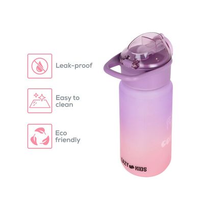 Eazy Kids Water Bottle 500ml wt Handle - Purple
