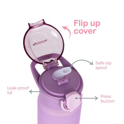 Eazy Kids Water Bottle 500ml wt Handle - Purple