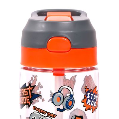 Eazy Kids Tritan Water Bottle w/ Spray, Dinosaur - Grey, 750ml