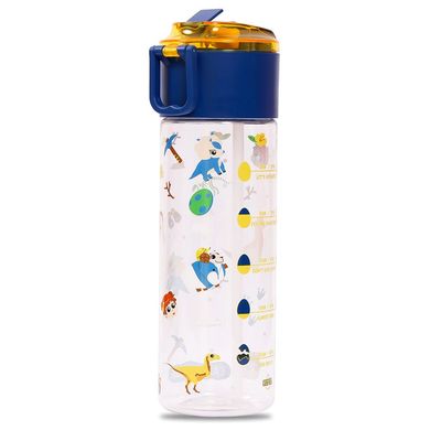 Eazy Kids Tritan Water Bottle w / Snack Box, T - Rex - Blue, 450ml