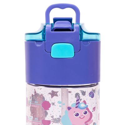 Eazy Kids Tritan Water Bottle w / Snack Box, Mermaid - Purple, 450ml