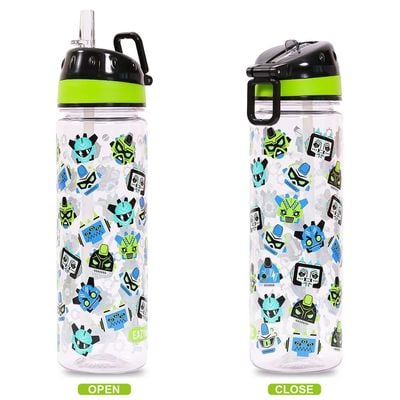 Eazy Kids Tritan Water Bottle w / Carry handle, Gen Z - Black, 650ml