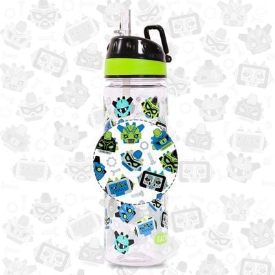 Eazy Kids Tritan Water Bottle w / Carry handle, Gen Z - Black, 650ml