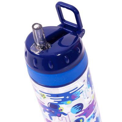 Eazy Kids Tritan Water Bottle w / Carry handle, Astronauts - Blue, 420ml