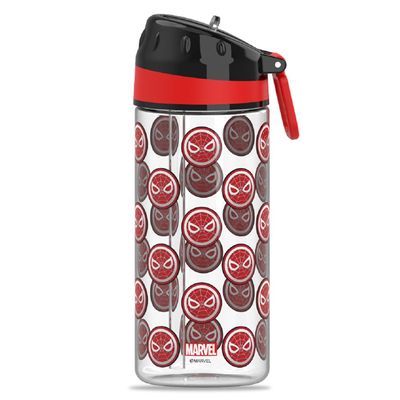 Marvel Spider-Man Tritan Water Bottle w/ Carry handle - Black Red(420ml)