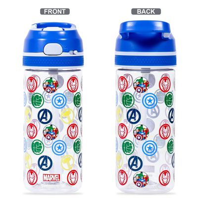 Marvel Avengers Tritan Water Bottle w / Lockable Push button and Carry Handle - Blue (420ml)