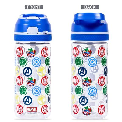 Marvel Avengers Tritan Water Bottle w/ Lockable Push button and Carry Handle - Blue (420ml)
