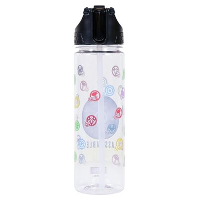 Marvel Avengers Assemble 2 - In - 1 Tritan Water Bottle - Black (650ml)