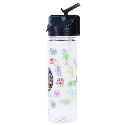 Marvel Avengers Assemble 2 - In - 1 Tritan Water Bottle - Black (650ml)