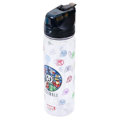 Marvel Avengers Assemble 2 - In - 1 Tritan Water Bottle - Black (650ml)