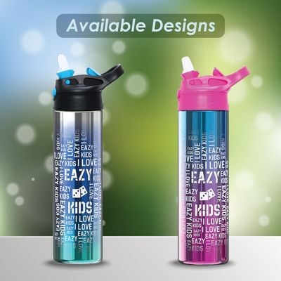 Eazy Kids Double wall Stainless Steel Water Bottle - Pink(530ml)