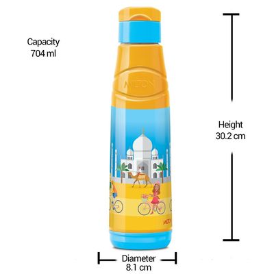 Milton Kool Fun Water Bottle, 700ml, Yellow