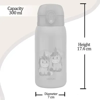 Milton Jolly Water Bottle, 390ml, Panda Ivory 