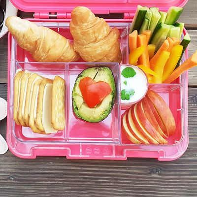 Eazy Kids 6 & 4 Convertible Bento Lunch Box - Unicorn Pink