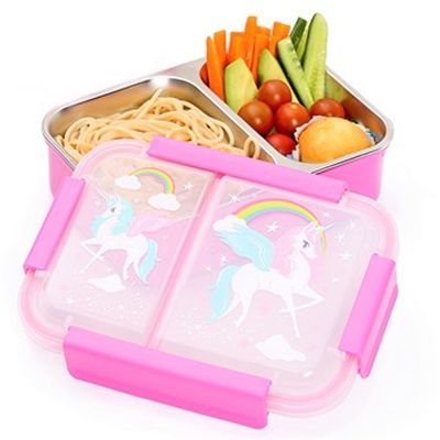 Eazy Kids Steel Bento Insulated Lunch Box - Pink