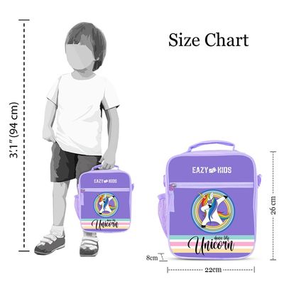 Eazy Kids Bento Lunch Bag - Unicorn - Purple