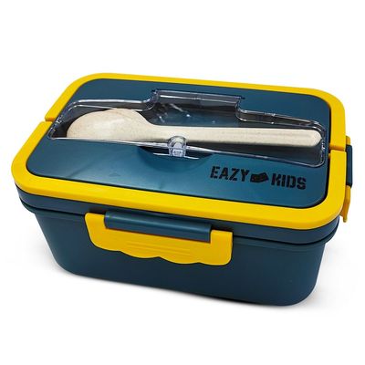 Eazy Kids Wheat Straw Leakproof Eco - Friendly Bento Lunch Box - Blue (1500ml)