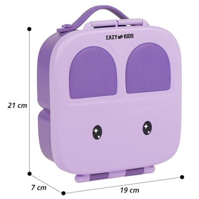 Eazy Kids Bento Lunch Box w / t handle - Purple