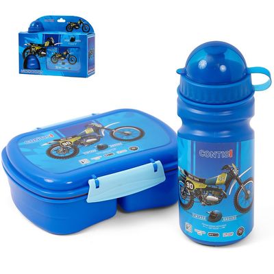 Eazy Kids Lunch Box wt Bottle - Blue