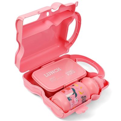 Eazy Kids Lunch Box wt Bottle - Pink