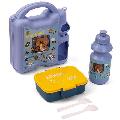 Eazy Kids Lunch Box wt Bottle - Blue