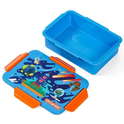 Eazy Kids 1 / 2 / 3 / 4 Compartment Convertible Bento Lunch Box Space - Blue 850ml