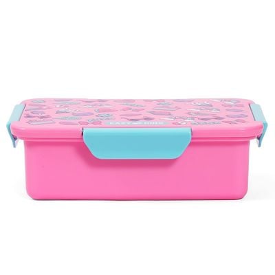 Eazy Kids 1 / 2 / 3 / 4 Compartment Convertible Bento Lunch Box Gen Z - Pink 850ml