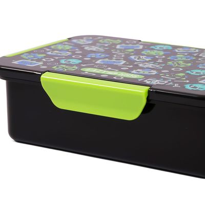 Eazy Kids 1/2/3/4 Compartment Convertible Bento Lunch Box Gen Z - Black 850ml