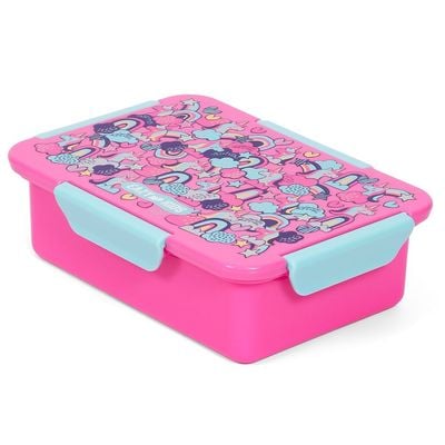 Eazy Kids 1 / 2 / 3 / 4 Compartment Convertible Bento Lunch Box Unicorn - Pink 850ml