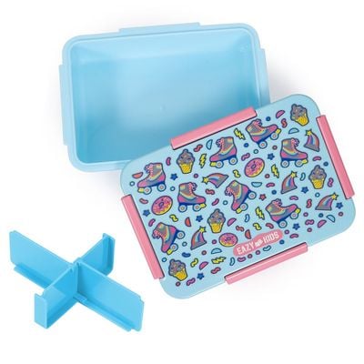 Eazy Kids 1 / 2 / 3 / 4 Compartment Convertible Bento Lunch Box Gen Z Skater - Blue 850ml