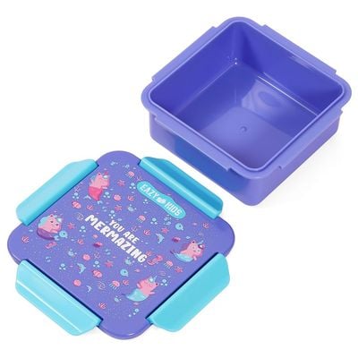 Eazy Kids Lunch Box, Mermaid - Purple, 650ml