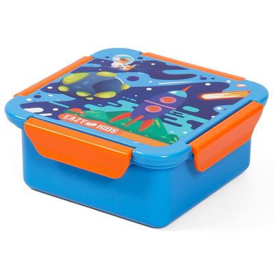 Eazy Kids Lunch Box, Space - Blue, 650ml